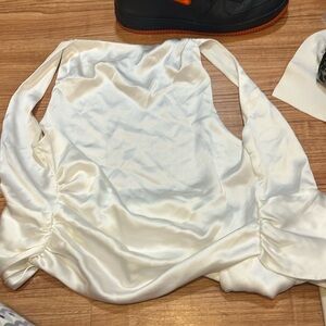 Zara Satin tie back top